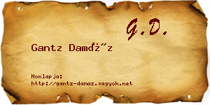 Gantz Damáz névjegykártya
